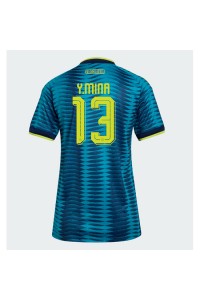 Kolumbia Yerry Mina #13 Jalkapallovaatteet Naisten Vieraspaita MM-kisat 2026 Lyhythihainen